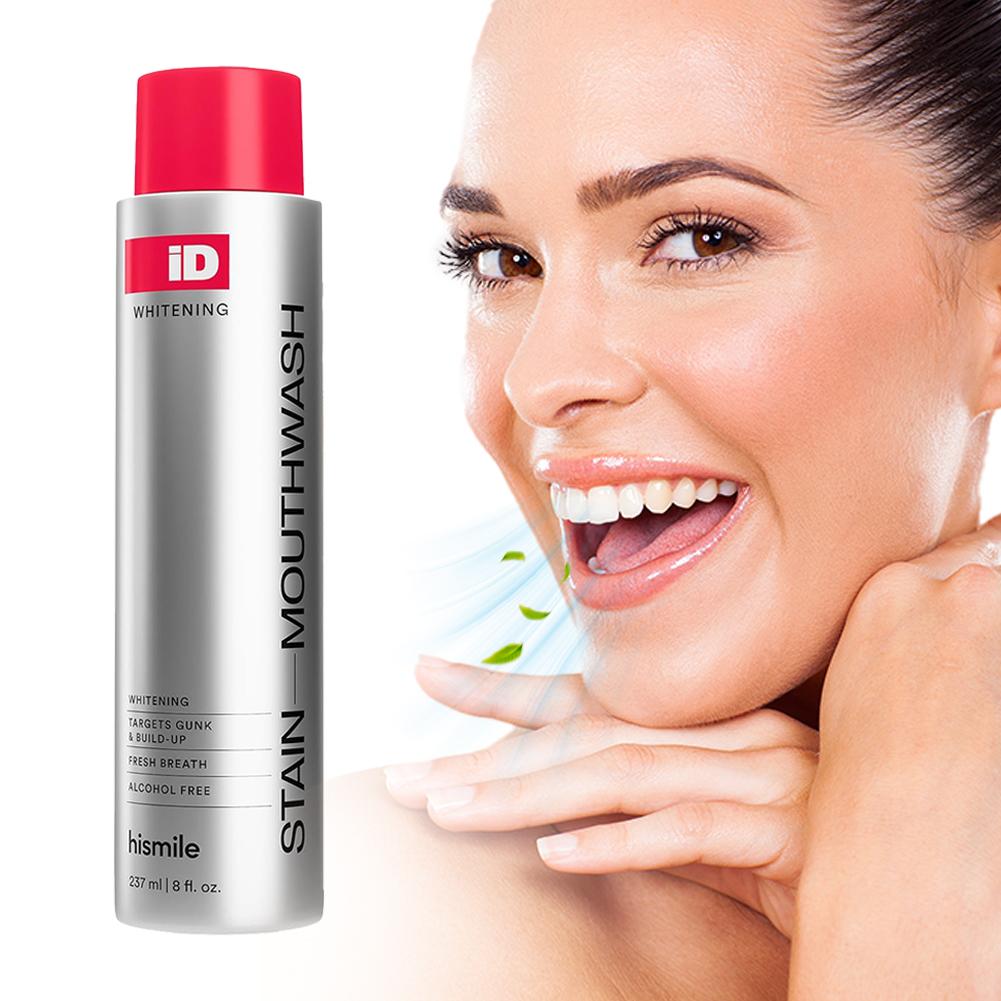 Teeth Whitening Mouthwash - Enjuague bucal sin alcohol Hismile iD,